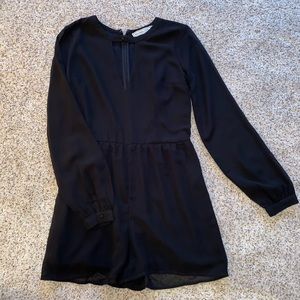 Black Long Sleeve Romper